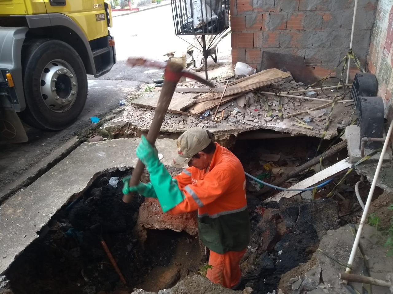 Obras no Bairro Lírio do Vale